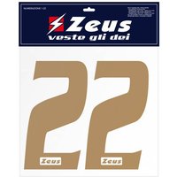 Zeus Nummern-Set 1-22 zum Aufbügeln 25cm Senior gold von Zeus