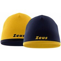 Zeus Wende Beanie Wintermütze Gelb Navy von Zeus