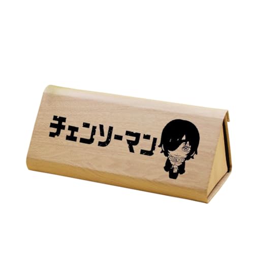 Zhongkaihua Makima & Denji Anime Print Federmäppchen Große Kapazität Multifunktionale Schreibwaren Aufbewahrungstasche für Studenten Faltbare Dreieck Brille Aufbewahrungsbox, Typ10, 6.5*7*16cm von Zhongkaihua
