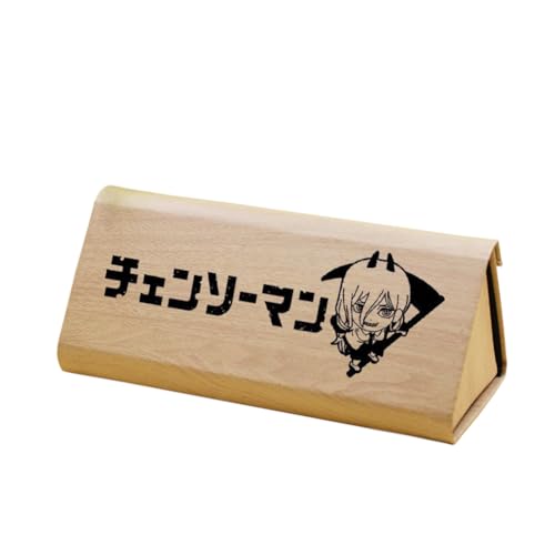 Zhongkaihua Makima & Denji Anime Print Federmäppchen Große Kapazität Multifunktionale Schreibwaren Aufbewahrungstasche für Studenten Faltbare Dreieck Brille Aufbewahrungsbox, Typ6, 6.5*7*16cm von Zhongkaihua