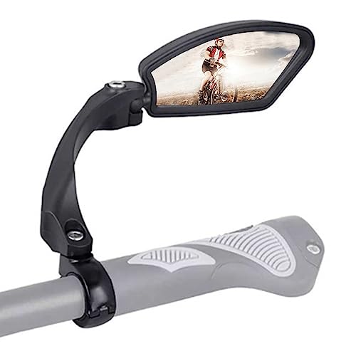 ZhuiKun HD Universal Fahrradspiegel Rückspiegel für Lenker 360 ° Verstellbar und Drehbar Fahrrad Spiegel Klappbar Fahrradrückspiegel - Quadrat-Recht von ZhuiKun