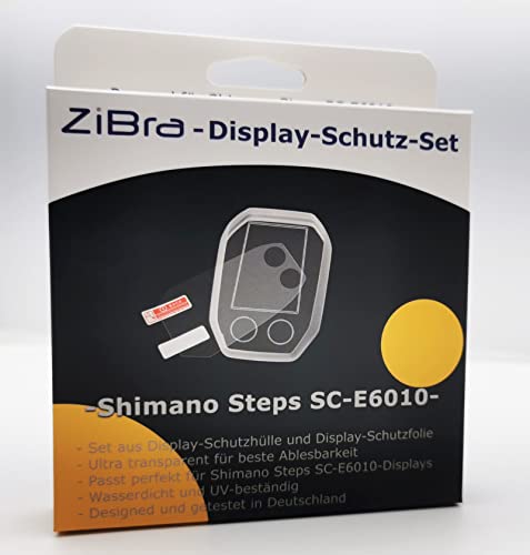 ZiBra© Displayschutz Set mit Schutzhülle passend für Shimano Steps SC E6010 von ZiBra