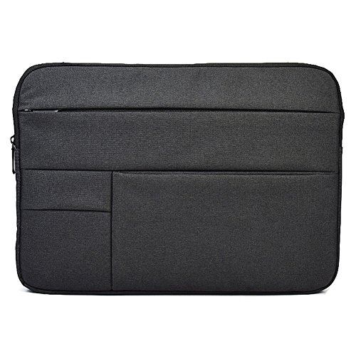 ZiXing 15.6 Zoll Notebooktasche Oxford Tuch Laptop Tasche Hülle Sleeve mit Seitentaschen für Apple MacBook/Acer/Dell/Fujitsu/Lenovo/Asus/HP/Samsung/Sony/Toshiba Schwarz von ZiXing