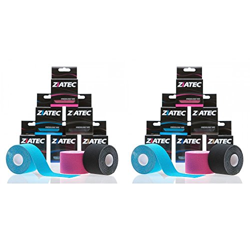 ZiATEC Pro Kinesiologie Tape - Physio-Tape, Farbe:12 x farbmix von Ziatec