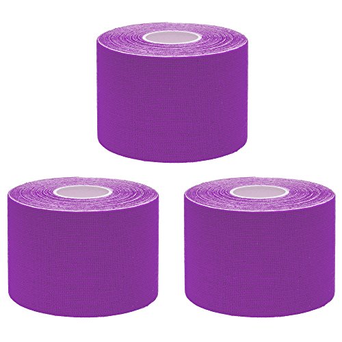 ZiATEC Pro Kinesiologie Tape - Physio-Tape, Farbe:3 x lila von Ziatec