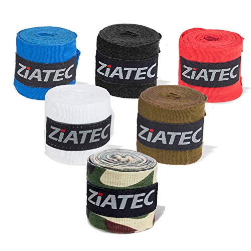 Ziatec Profi Boxbandagen [3m/4,5m] in 2er und 4er Sets viele Farben, Handgelenkbandage für Boxen, MMA, Muay-Thai und weitere Kampfsportarten, Größe:Universalgröße, Farbe:rot von Ziatec