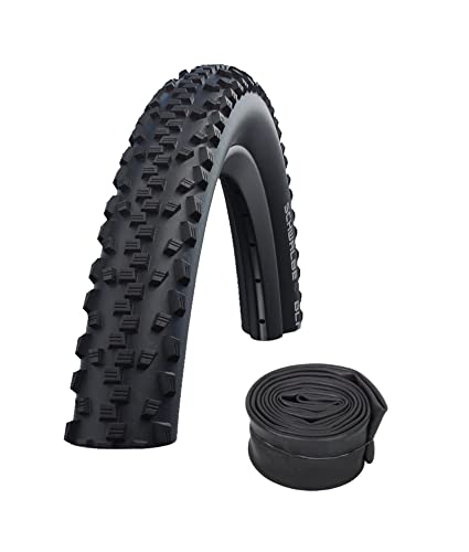 Ziegenpeter 1 x Schwalbe Black Jack Drahtreifen // 57-559 (26x2,25') + Schlauch, Variante:DV-Schläuche (Impac), Ausführung:Schwarz von Ziegenpeter