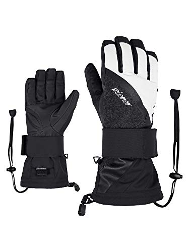 Ziener Damen Milana AS Snowboard-Handschuhe/Wintersport | Wasserdicht, Atmungsaktiv, Black.White, 7 von Ziener