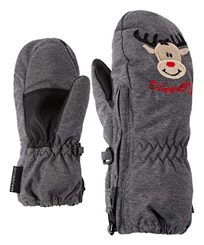 Ziener Baby LE ZOO MINIS glove Ski-handschuhe / Wintersport |warm, atmungsaktiv, grau (dark melange.black), 86cm von Ziener
