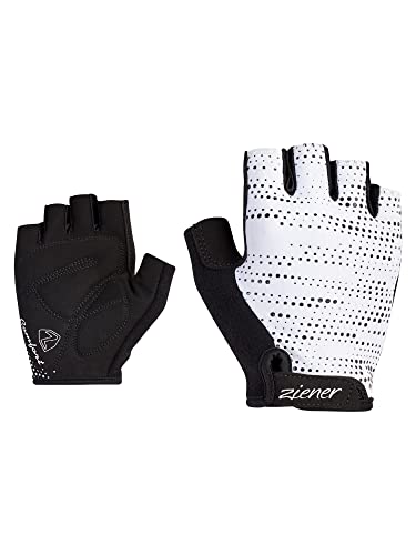 Ziener Damen CIMEA Fahrrad/Mountainbike/Radsport-Handschuhe | Kurzfinger - atmungsaktiv,dämpfend, White, 8 von Ziener