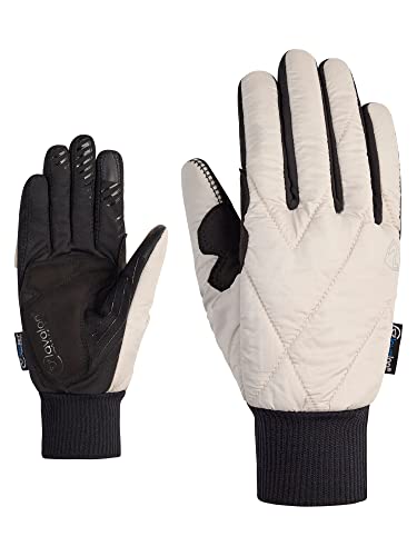 Ziener Damen DAGGI Fahrradhandschuhe, Winter | Wolle, gepolstert, Langfinger, Wolle, Silver beige, 6,5 von Ziener