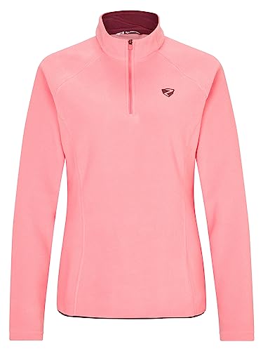 Ziener Damen JEMILA Skipullover Skirolli Funktions-Shirt | Langarm atmungsaktiv Fleece warm, pink vanilla, 42 von Ziener