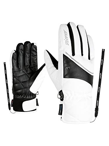 Ziener Damen Ski-Handschuhe/Wintersport, Wasserdicht, Atmungsaktiv KAIKA AS, White, 8, 801167 von Ziener