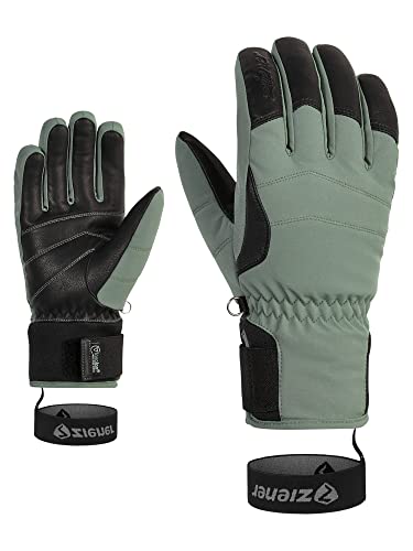 Ziener Damen Kale Ski-Handschuhe/Wintersport | wasserdicht extra warm Wolle, green mud, 6,5 von Ziener