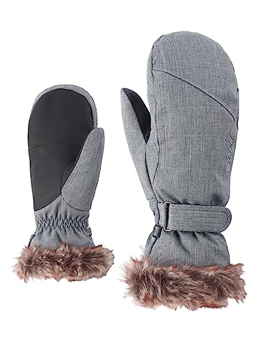 Ziener Damen KEM MITTEN lady glove Ski-handschuhe / Wintersport |warm, atmungsaktiv, grau (grey melange), 6.5 von Ziener