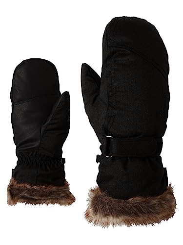 Ziener Damen KEM MITTEN lady glove Ski-handschuhe / Wintersport |warm, atmungsaktiv, schwarz (black-Stru), 7.5 von Ziener