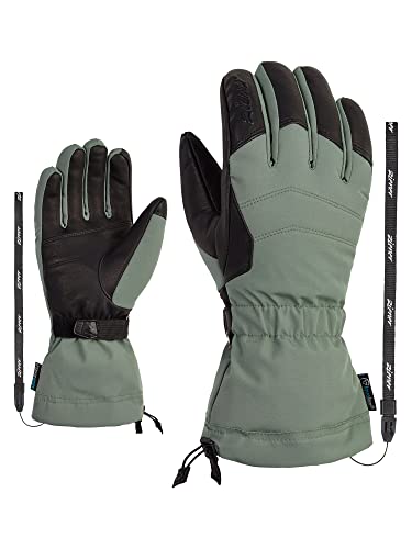 Ziener Damen KILATA Ski-Handschuhe/Wintersport | wasserdicht, Wolle, Freeride, Green mud, 6 von Ziener