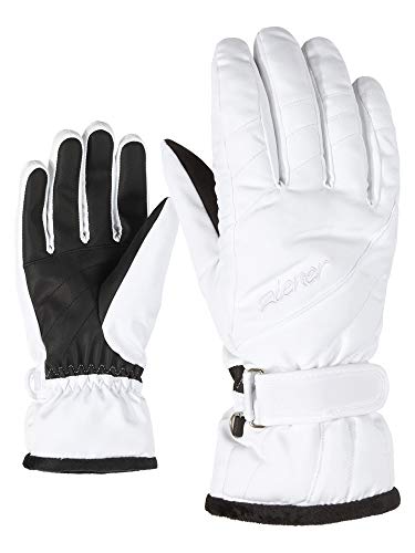 Ziener Damen KILENI PR Ski-Handschuhe/Wintersport, Warm, Atmungsaktiv, Primaloft, White, 6.5 von Ziener