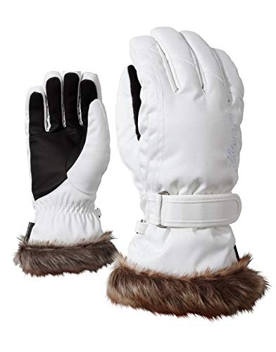Ziener Damen KIM lady glove Ski-handschuhe / Wintersport |warm, atmungsaktiv, weiß (white), 7.5 von Ziener