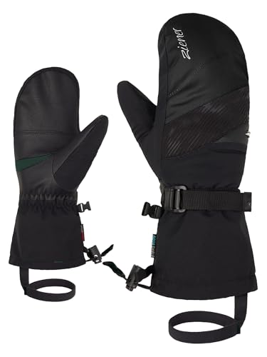 Ziener Damen Kalinda Ski-Fäustling/Wintersport | wasserdicht, Lange Stulpe, Black, 6 von Ziener