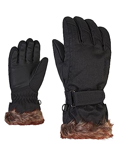 Ziener Mädchen LIM Ski-Handschuhe/Wintersport | warm atmungsaktiv, black-stru, 7,5 von Ziener