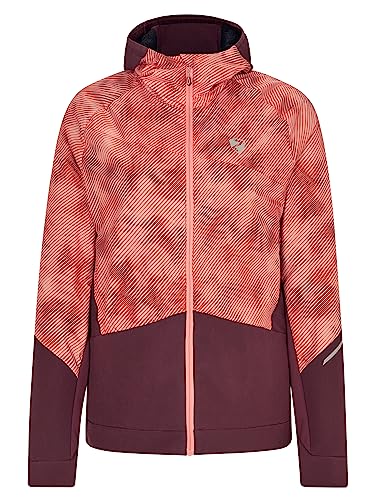 Ziener Damen NAKIMA Hybrid-/Aktiv-Jacke | atmungsaktiv, winddicht, funktionell, pink stripe print, 38 von Ziener