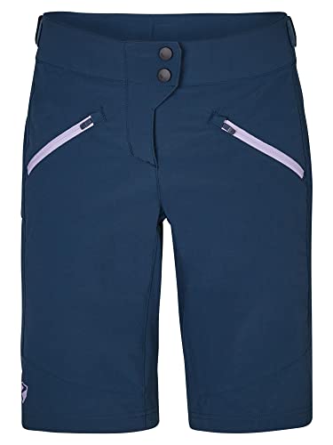 Ziener Damen NASITA Fahrrad-Shorts mit Innenhose - Mountainbike/Outdoor/Freizeit - atmungsaktiv,schnelltrocknend,gepolstert, hale Navy.Sweet Lilac, 48 von Ziener