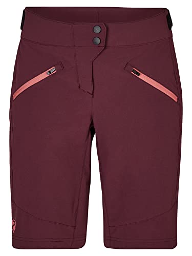 Ziener Damen NASITA Outdoor-Shorts/Rad- / Wander-Hose - atmungsaktiv,schnelltrocknend,elastisch, Velvet red, 48 von Ziener