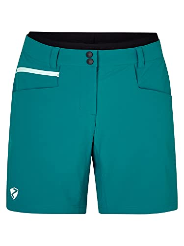 Ziener Damen NEJA Outdoor-Shorts/Rad- / Wander-Hose - atmungsaktiv,schnelltrocknend,elastisch, Green Lake, 38 von Ziener