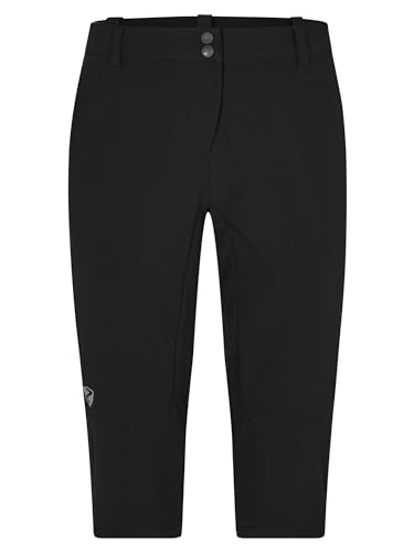 Ziener Damen NESTLA Outdoor-Shorts/Rad- / Wander-Hose - atmungsaktiv,schnelltrocknend,elastisch,3/4,Knielang, Black, 38 von Ziener