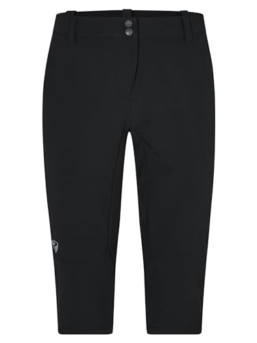 Ziener Damen NESTLA X-Function Fahrrad-Shorts mit Innenhose - Mountainbike/Outdoor/Freizeit - atmungsaktiv,schnelltrocknend,gepolstert,3/4,Knielang, Black, 38 von Ziener