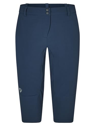 Ziener Damen NESTLA X-Function Fahrrad-Shorts mit Innenhose - Mountainbike/Outdoor/Freizeit - atmungsaktiv,schnelltrocknend,gepolstert,3/4,Knielang, hale Navy, 44 von Ziener