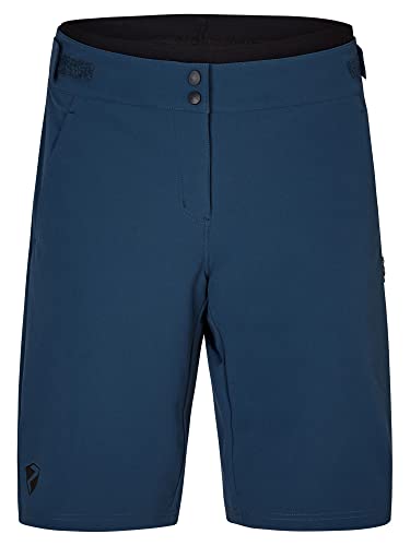 Ziener Damen Nilsa Fahrrad-Shorts mit Innenhose - Mountainbike/Outdoor/Freizeit - atmungsaktiv,schnelltrocknend,gepolstert, hale Navy, 42 von Ziener