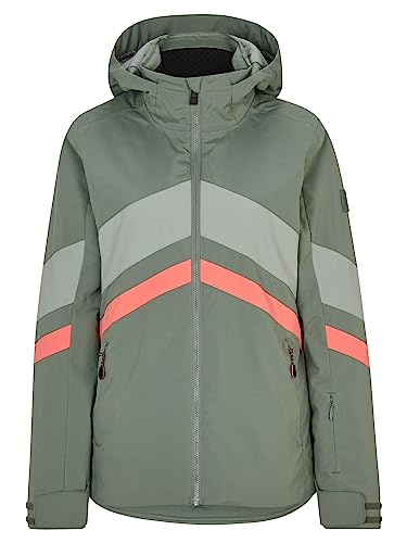Ziener Damen TELIA Ski-Jacke/Winter-Jacke | warm, atmungsaktiv, wasserdicht, green mud, 34 von Ziener