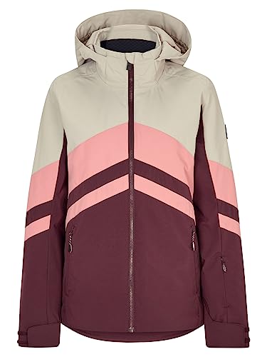 Ziener Damen TELIA Ski-Jacke/Winter-Jacke | warm, atmungsaktiv, wasserdicht, velvet red. silver beige dob, 42 von Ziener