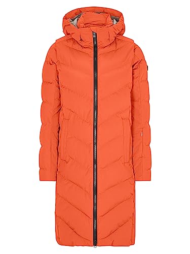 Ziener Damen TELSE Winter-Mantel | warm, atmungsaktiv, wasserdicht, knielang, burnt orange, 40 von Ziener