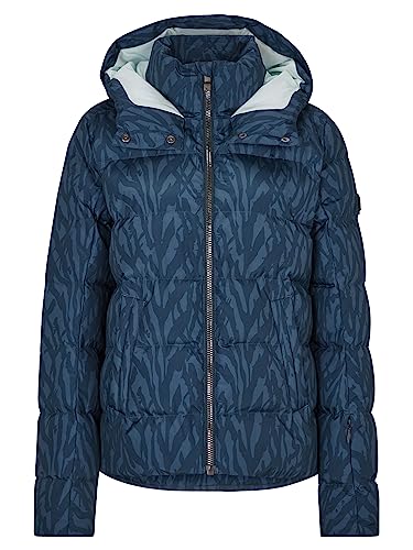 Ziener Damen TUSJA Ski-Jacke/Winter-Jacke | warm, atmungsaktiv, wasserdicht, leaves navy print, 36 von Ziener