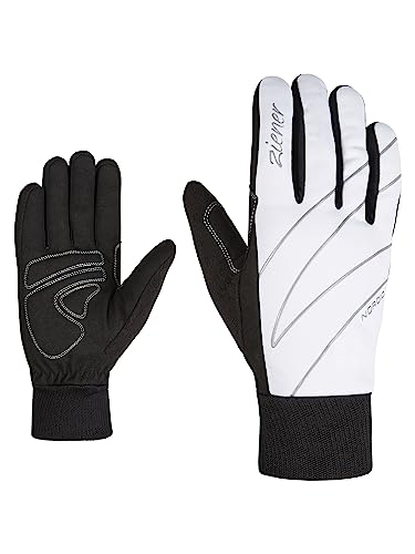 Ziener Damen UNICA Langlauf/Nordic/Crosscountry-Handschuhe | Soft-Shell Winddicht Atmungsaktiv, white, 6,5 von Ziener