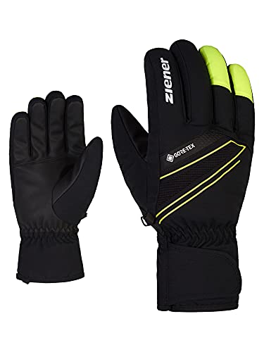 Ziener Herren Gunar Ski-Handschuhe/Wintersport | wasserdicht atmungsaktiv warm Gore-Tex, black.poison yellow, 8 von Ziener