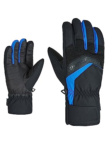 Ziener Herren GABINO Ski-Handschuhe/Wintersport | Warm, Atmungsaktiv, Black.Persian Blue, 6.5 von Ziener