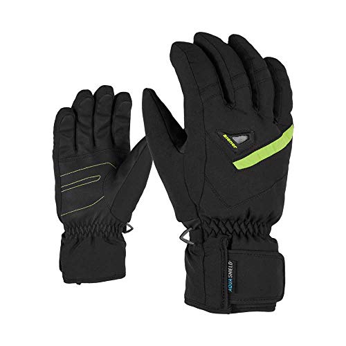 Ziener Herren Gary AS Ski-Handschuhe/Wintersport | Wasserdicht, Atmungsaktiv, Lime Green/Black, 11,5 von Ziener