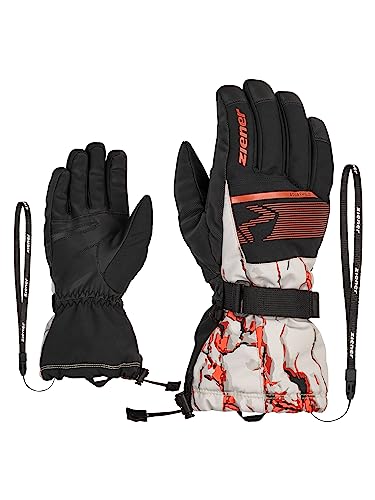 Ziener Herren Gentian Ski-Handschuhe/Wintersport | wasserdicht, Lange Stulpe, Cliff Print, 10 von Ziener