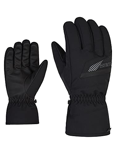 Ziener Herren Gordan Ski-Handschuhe/Wintersport | wasserdicht atmungsaktiv, black/graphite, 10,5 von Ziener