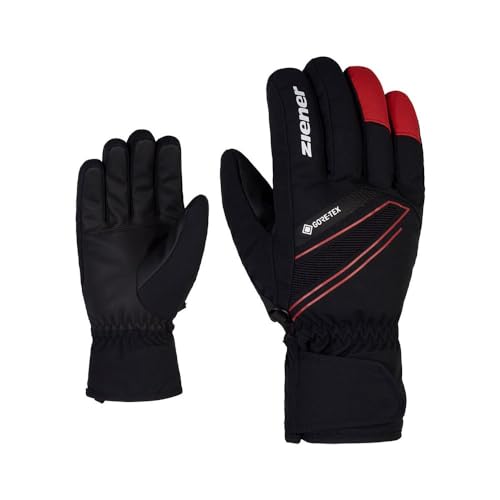 Ziener Herren Gunar Ski-Handschuhe/Wintersport | wasserdicht atmungsaktiv warm Gore-Tex, black.red, 8 von Ziener