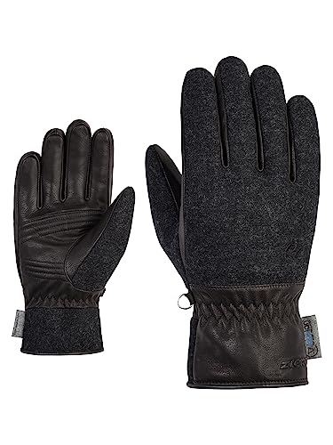 Ziener Herren ISEN Freizeit- / Funktions- / Outdoor-Handschuhe | Wolle, PFC-frei, Loden, Black, 9,5 von Ziener