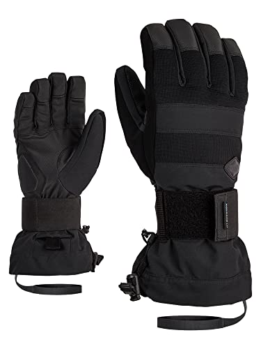 Ziener Herren Milo Snowboard-Handschuhe / Wintersport | wasserdicht, atmungsaktiv; Protektor, Black, 9 von Ziener
