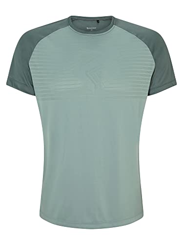 Ziener Herren NABALIS Funktions-Shirt - Fahrrad|Outdoor|Fitness|Sport - atmungsaktiv,schnelltrocknend,Kurzarm, Green Stone, 50 von Ziener