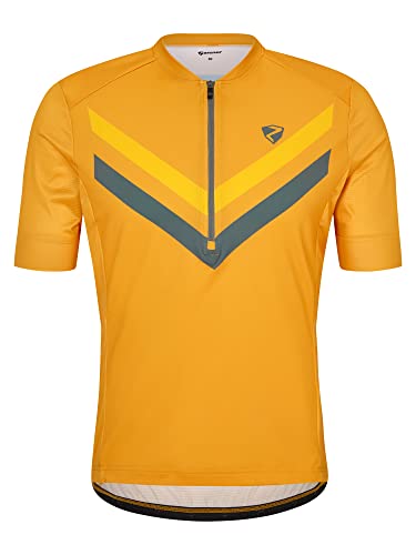 Ziener Herren NAGNUS Fahrradtrikot/Radtrikot - Mountainbike|Rennrad - atmungsaktiv,schnelltrocknend,elastisch,Kurzarm, Dark Mustard, 50 von Ziener