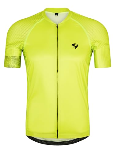 Ziener Herren NEARO Fahrradtrikot/Radtrikot - Mountainbike|Rennrad - atmungsaktiv,schnelltrocknend,elastisch,Kurzarm, bitter Lemon, 46 von Ziener