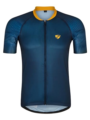 Ziener Herren NELOS Fahrradtrikot/Radtrikot - Mountainbike|Rennrad - atmungsaktiv,schnelltrocknend,elastisch,Kurzarm, hale Navy, 56 von Ziener